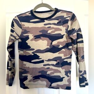 J. Crew Factory Blue/Gray Camo Tshirt, size 10.